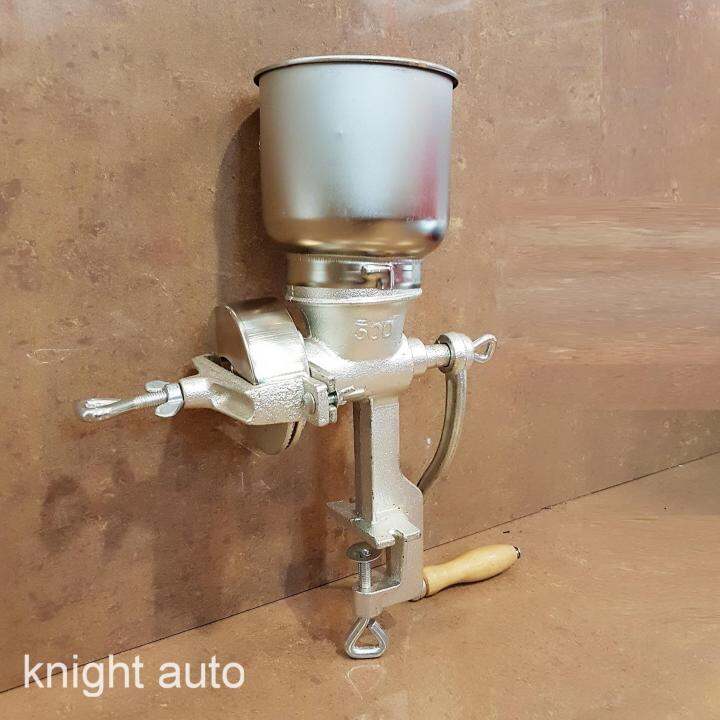 Manual Corn Grinder Flour Maker Wheat Grain Nut Mill Cast Iron Kitchen