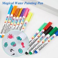 4/8/12 Colors Water Drawing Magic Floating Magical Water Painting Pen Whiteboard Markers Colorful Mark Pen Doodle Pen