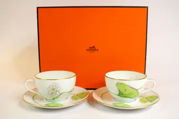 Hermes Bleus d'Ailleurs Demitasse (Espresso) Cup and Saucer Set of