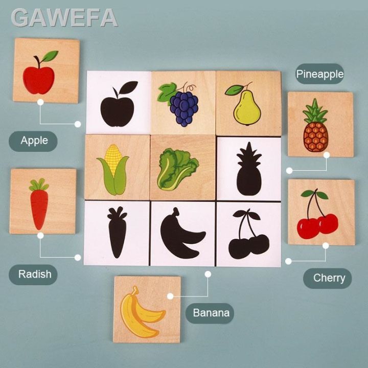 readcam-มอนเตสซอรี่-bentuk-papan-pencocokan-permainan-menemukan-cocangan-cocok-gambar-hewan-buah-blok-teka-teka-tekiu