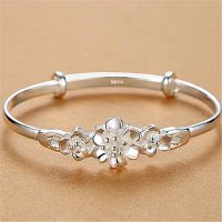 And flowers 999 sterling silver bracelet female fine web celebrity hand ornaments junior iii students