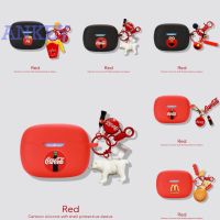 for Anker Soundcore Life Dot 3i / Note 3i / P2i P3i A20i A3i Earphone Silicone Case Red Cola Earbuds Protective Headphone Cover Headset Skin with Pendant