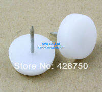 22mm Nylon Furniture Chair Nail Feet Glides Feet Bottom Protect White