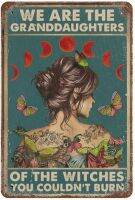 Vintage Hippie Butterfly They Whispered To Her I Am The Storm Cat Metal Tin Signs Iron Painting Wall Decor Tin painting