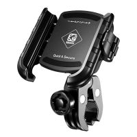 Aluminum Motorcycle Phone Holder Support Handlebar Rearview Mobile Stand Shockproof for Motorcycles Bicycles ATV/UTV Scooters