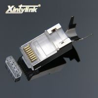 xintylink rj45 connector 50U rj 45 ethernet cable plug cat7 cat6a stp ftp shielded cat 7 network terminals sftp lan internet Cables