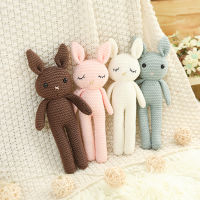 แฮนด์เมดโครเชต์ถักตุ๊กตากระต่ายน่ารัก DIY Baby Comfort Animal Toy