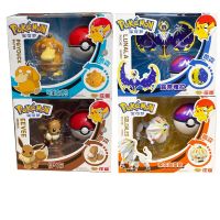 Genuine Pokemon Box Toy Set Pocket Monster Pokeball Deformation Pikachu Eevee Psyduck Pet Anime Figure Toys Model Kids Gifts