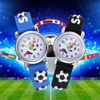 Kids Soccer Hodinky Children Football Soft Silicone Band Boys Ceasuri Relogio