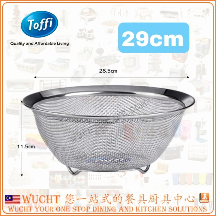 WUCHT】Toffi Strainer Round Wide Rim Mesh Strainer Bowl Strainer