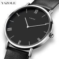 「Dark blue watch」2022 YAZOLE Mens WatchStrapThin MinimalistFor MenSimple QuartzWatches จัดส่งฟรี