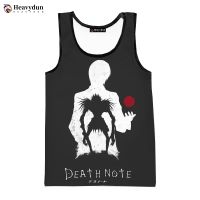 hot【DT】 Anime Cartoon Death Note Printed Mens Clothing Streetwear Oversized Sleeveless Shirts