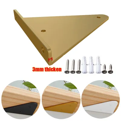 2PCS Triangle Invisible Bracket Support Wall Shelve Mount Bookshelf Tripod Partition Right Angle Fixed Furniture Support Thicken