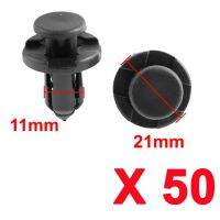 [HOT AIXUSACJWII 526] X Autohaux 50X11Mm Hole Plastic Rivets Fastener Push Clips Black For Car Auto