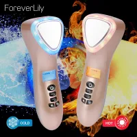 Hot Cold Hammer Ultrasonic Cryotherapy LED Photon Shrink Pores Facial Lifting Vibration Massager Ultrasound Eye Skin Care Device