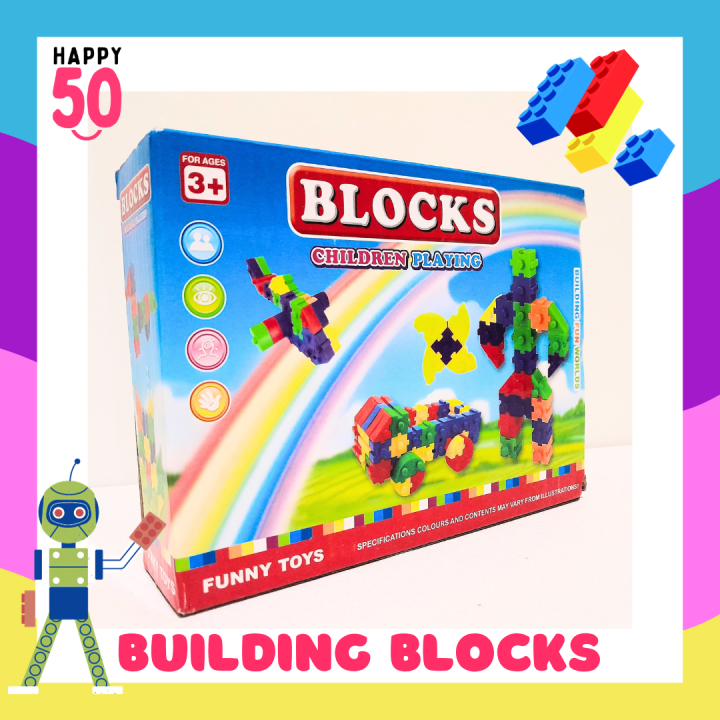 Educational Learning Blocks For Toddlers Kids Lego Robot Colorful Toy 