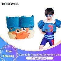 Cute Kids Arm Ring Swimming Vest Foam Swim Circle Safety Vest Arm Sleeves Swimming Life Jacket Float Kid Children 2-7 Y Dropship