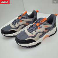 BAOJI ของแท้ 100% รองเท้าผ้าใบชาย รองเท้าวิ่ง รองเท้าออกกำลังกาย รุ่น BJM613 สีเทา SIZE 41-45