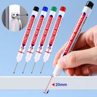 3Pcs/Set Long Head Markers Bathroom Woodworking Decoration Multi-purpose Deep Hole Marker Pens Red/Black/Blue/Green/White Ink