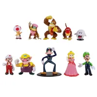 【COOL】 Mamas &amp; Babies 10ชิ้น12ชิ้นหุ่นมาริโอ22ชิ้นคางคก Yoshi Donkey Kong Ddy Ghost Troopa Goomba Wario Waluigi ตุ๊กตาหนุ่มขี้อายของเล่นโมเดล