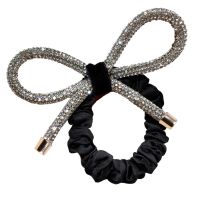 【CW】 Korean Ladies Rhinestone Hair Ties Rope Luxury Glitter Jeweled Elastic Rubber Band Ponytail Holder