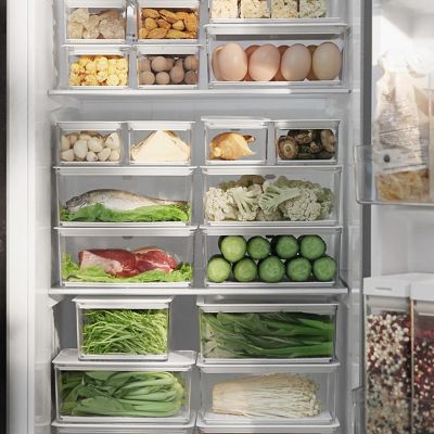 Fruit Vegetable Food Storage Container Plastic Fridge Produce Saver Kitchen Refrigerator Organizer Keeper Basket Fresh Box