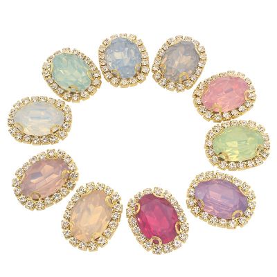 【CW】 23x18mm 10pieces/lot Rhinestone Sew on Stones and Crystals with Claw for Flat back Applique Glue Cristal