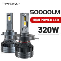 HYNBYZJ LM H7 H4 H11 LED ไฟหน้า320W High Power H1 H9 HB4 HB3 9005 9006 9012 Turbo โคมไฟ6000K สีขาวรถ