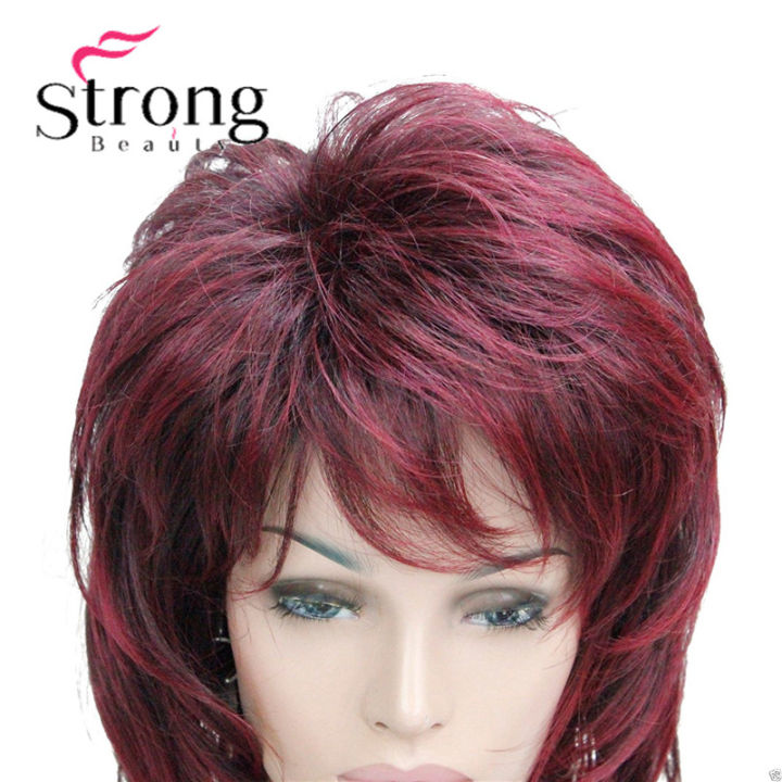 strongbeauty-long-soft-shaggy-layered-wine-red-ombre-classic-cap-full-synthetic-wig-womens-wigs