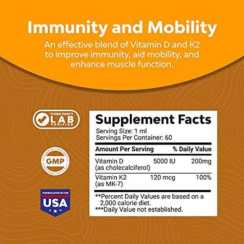 [PREORDER] Vitamin D Drops with K2 Vitamin Liquid Vitamin D 5000 IU