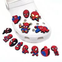 New 5/10PCS Cartoon Super hero Spiderman PVC shoe charms DIY Accessories fit croc clogs sandals Decorate Unisex kids party gifts