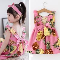 Summer Girls Dress Fashion Sleeveless Backless Kids Dresses Toddler Girl Birthday Party Princess Dress Cotton Children Clothing  by Hs2023