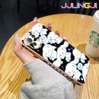 Jlingji เคสสำหรับ Xiaomi MI 11 Lite 4G 11 Lite 5G 11 Lite 5G 11 Lite 5G Ne เคสแบบเต็มหน้าจอ Cinnamoroll เคสโทรศัพท์ซิลิโคนชุบดีไซน์ใหม่ด้านข้างฝาปิดเลนส์เต็มกล้องกล่องกันกระแทกป้องกันนุ่ม