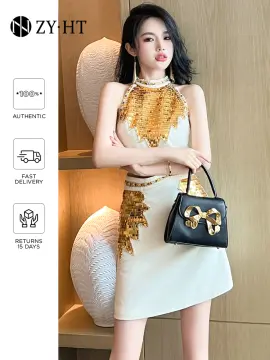 Gold hot sale formal top