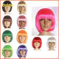 OSIDE 14 สี Unisex ตรง เส้นใยสังเคราะห์ วิกผมบ๊อบ ชุดแต่งกาย วันฮาโลวีน