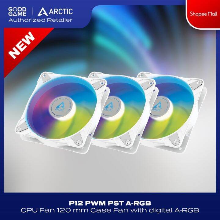 Arctic P12 PWM PST ARGB White CPU FAN 120 mm Case Fan with digital A