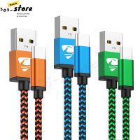 สายชาร์จ USB C 1M/1.8M (Pack of 3)1กล่องมี3เส้น สายชาร์จแบบผ้า สายชาร์จแอนดรอยด์（ Nylon Braided Type C Charger Cable）รองรับ รุ่น Samsung Galaxy S8 S9 S10 A20 A40 A50 huawei P20 P30 OPPOVIVO