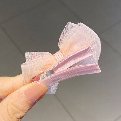 [5 Pcs Set] [Girls Sweet Chiffon Bows Fairy Hair Clips] [Baby Sweet Bows Hair Pins] [Kids Sweet Hair Accessories]