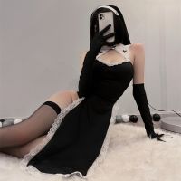 [COD] Night partner whisper sexy lingerie uniform temptation strap three-point cross decoration ascetic nun suit