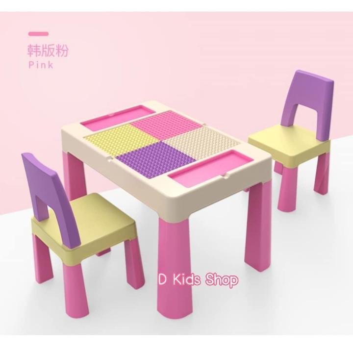 โต๊ะตัวต่อ-ชุดโต๊ะตัวต่อ-โต๊ะตัวต่อ-ชุดโต๊ะตัวต่อพร้อมเก้าอี้-โต๊ะเล่นตัวต่อ-โต๊ะกิจกรรม-โต๊ะอเนกประสงค์-โต๊ะเด็ก-เก้าอี้-2-ตัว-ขนาดใหญ่