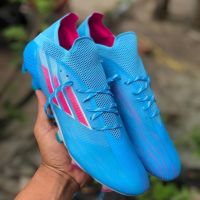 ❏▩ Futsal Kasut Bola Sepak x speedflow football shoes. 1 Sky Blue Pink FG outdoor football shoes mens boots unisex soccer