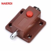 ✱☍ NAIERDI-7019 Automatic Furniture Bolt Door Window Cabinet Box Latch 53x35mm Drawer Cupboard Spring Lock Home Hardware