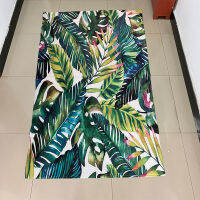 (ร้อน) Rainforest 3D พรมปาล์มใบห้องนั่งเล่นพรม Flannel Anti-Slip Home Decor ห้องนอนพรมห้องรับประทานอาหาร Floormat Bathmat