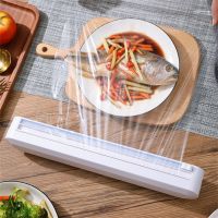 Cutter Holder Storage Sharp Food Kitchen Dispenser Tool Plastic Accessories Cling Film Wrap Fixing Foil