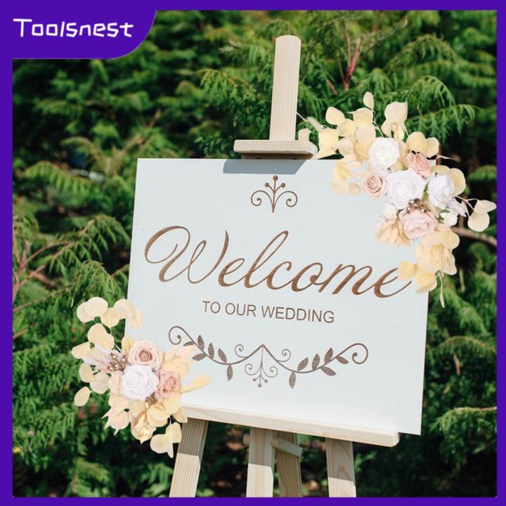 toolsnest-2ชิ้นสำหรับงานแต่งงานซุ้มดอกไม้แบบห้อยทำมือสำหรับฉากหลังพิธีแต่งงาน