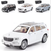 1:24 BENZ GLS600 MAYBACH Die-Cast ยานพาหนะรถโลหะผสมรุ่นเสียงและแสงการดูดซับแรงกระแทกรถรุ่นคอลเลกชันรถยนต์ของเล่น