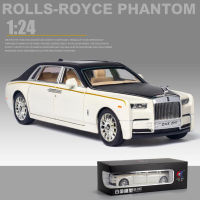 124 Alloy DieCast Rolls-Royce Phantom รุ่นของเล่นรถจำลองเสียงดึงกลับคอลเลกชันของเล่นรถสำหรับของขวัญเด็ก