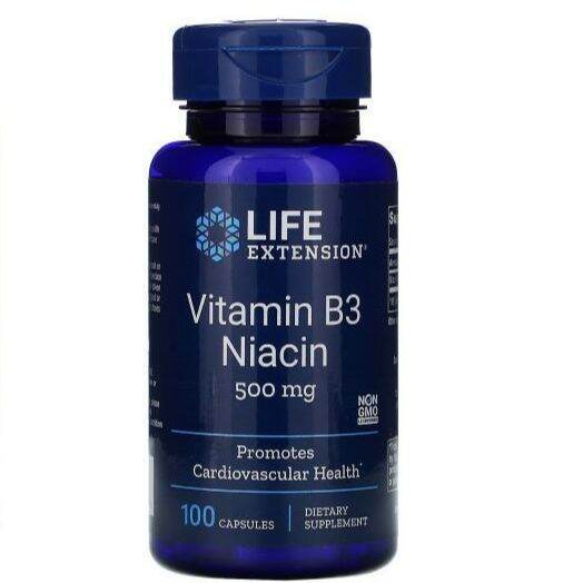 Life Extension, Vitamin B3 Niacin, 500 mg, 100 Capsules Lazada