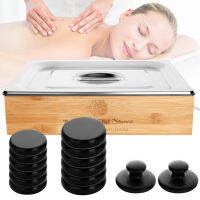 16-piece spa hot stone set box, energy caryophyllo constant temperature heating box, essential oil massage stone