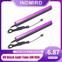 Black Light Tube 5W USB UV LED Black Light Lamp 395 nm Black Light Bar Light Effect Party Light Stage Lighting with Switch Rechargeable Flashlights